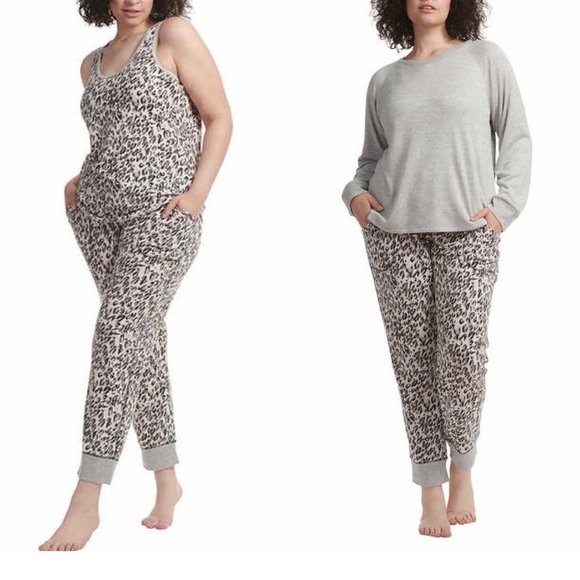 Karen Neuburger Women's 3-Piece Zebra Print Soft Pajama Lounge Set